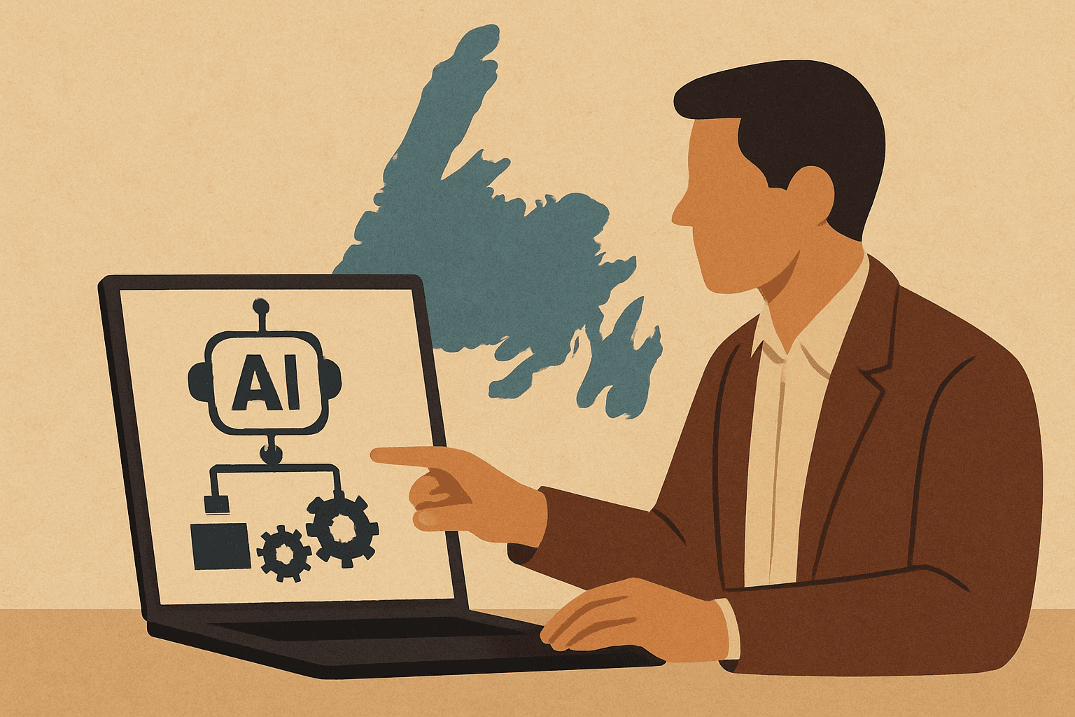 # Alt Text for AI Automation Consultant Newfoundland Blog Cover

"Minimalist workspace setup with warm paper texture background, muted blue accent element, professional objects arranged on desk."