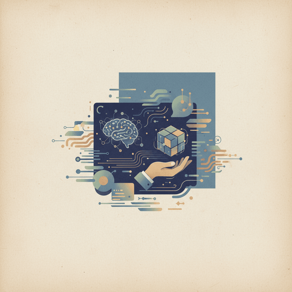 # Alt Text for Generative AI Engineer Blog Cover

"Minimalist workspace arrangement with notebook and writing tools on warm paper background with muted blue accent."